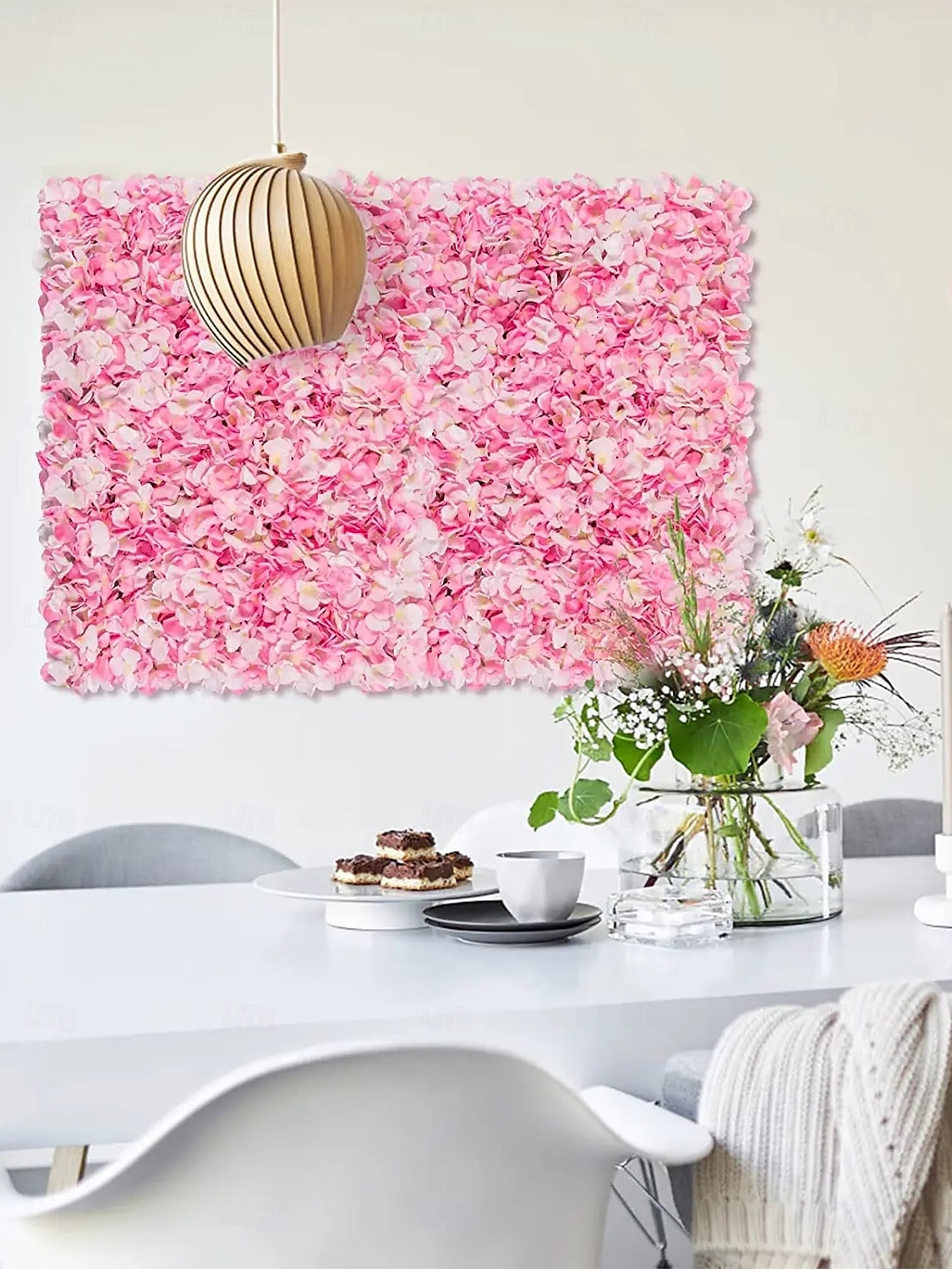 recinzione artificiale simulata, rete decorativa da giardino in rattan, recinzione telescopica in legno, parete di fiori finti per matrimoni, sfondo e decorazione del giardino del 2025 a $15.49 –P1