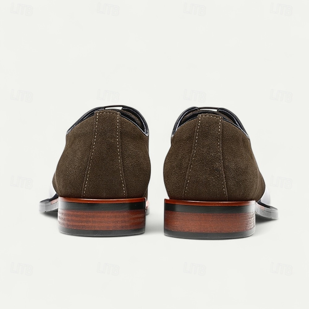 Herren-Schnürschuhe aus hochwertigem braunem Leder mit Brogue-Details – elegante Schuhe für Gala-Dinner, formelle Bälle und Abendveranstaltungen 2025 - $109.99 –P13