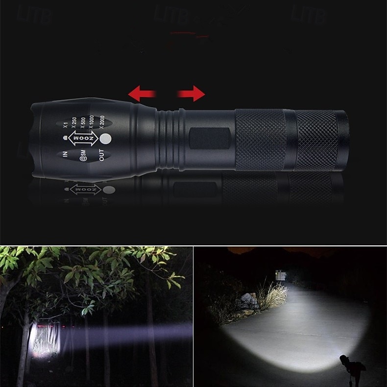 1 lampe de poche de 4,5 W &Lampes de camping, lampes de travail, zoomables, étanches, usages multiples, blanc naturel, éclairage extérieur 5 V, 1 perle LED de 2025 ? $13.49 –P2