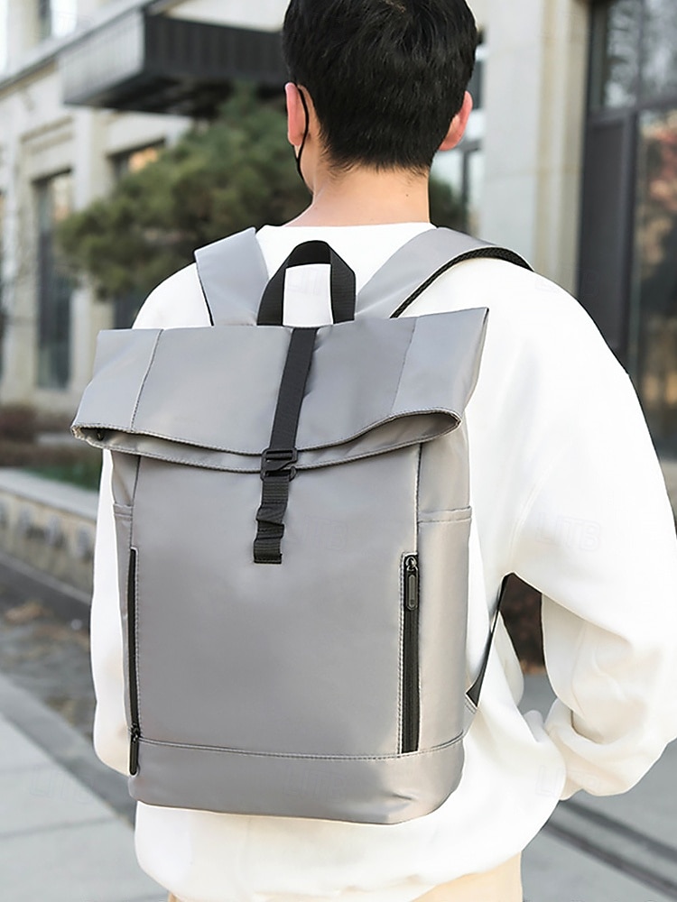 Men's Waterproof Roll-Top Backpack with Multiple Pockets and Large Capacity - Minimalist Style Laptop Bag for Work, Travel or College 2026 - $29.99 –P3