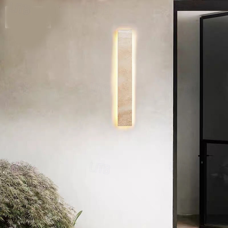 Applique da parete a LED in pietra Wabi-Sabi, luce d'atmosfera a LED, lampada da scala, cortile, balcone retrò, bagno, 110-240 V del 2025 a $346.79 –P5