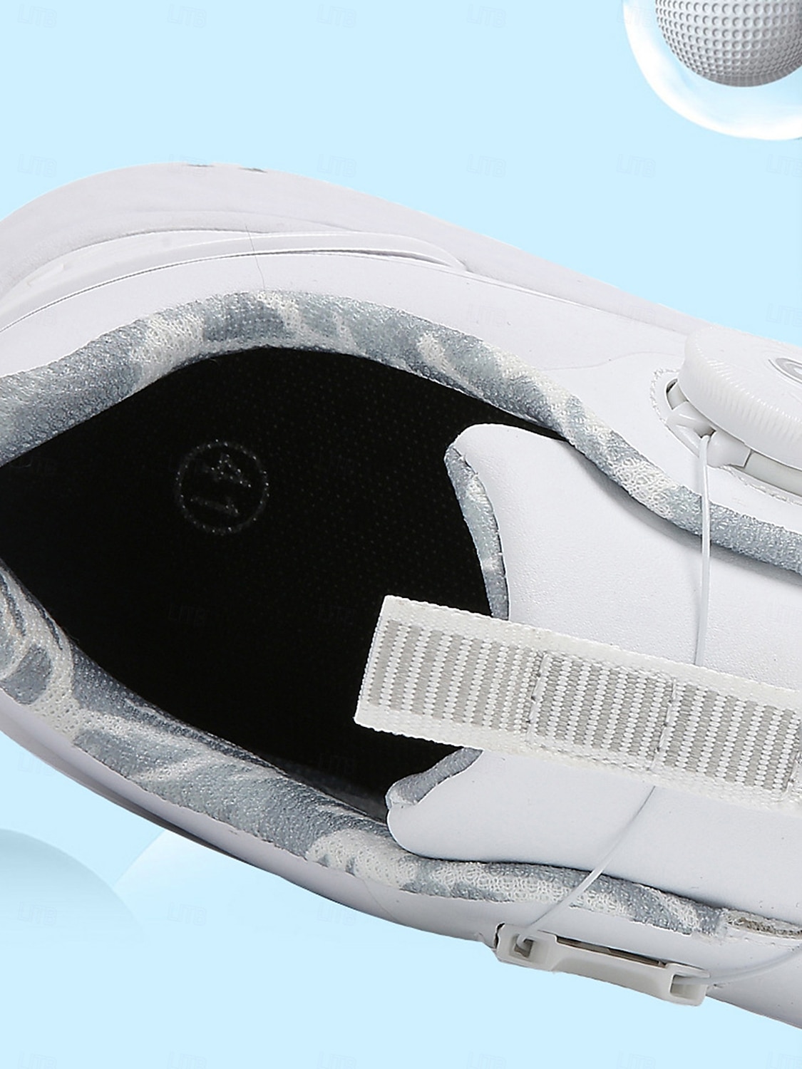 graue, wasserdichte Golfschuhe für Damen mit Drehverschluss – bequeme, rutschfeste Sportschuhe für das Training im Freien, Turniere oder Regentage 2025 - $69.99 –P3