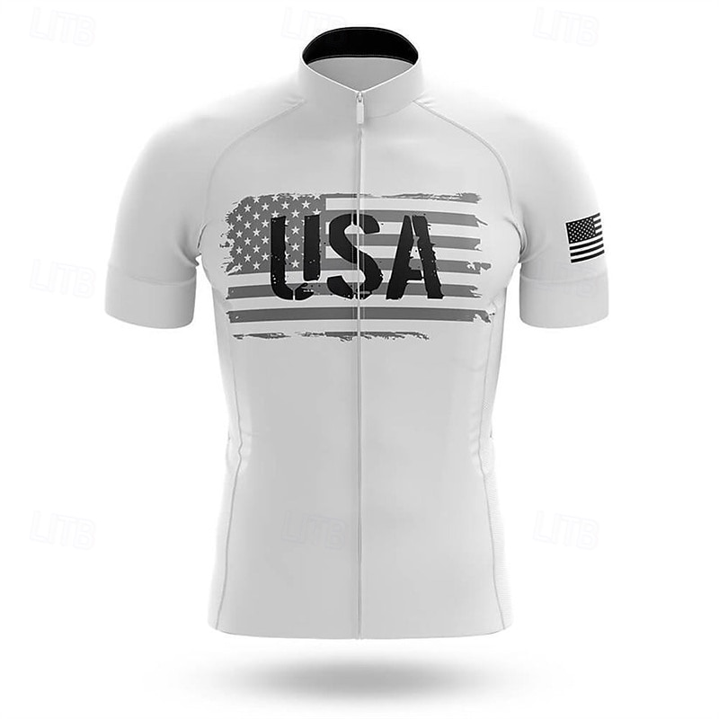 Homme Maillot de cyclisme Manche Courte Cyclisme T-shirt Maillot Top avec 3 poches arrière VTT Vélo tout terrain Cyclisme sur route Respirant Séchage Rapide Évacuation de l'Humidité Bandes de 2025 ? AU $47.89 –P1