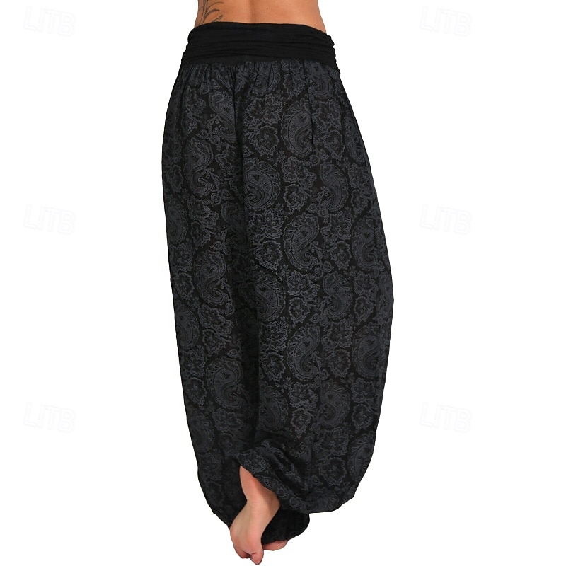 Damen Weites Bein Stoffhosen Hosen Hose Mode Boho Volle Länge Natürliche Taille Blumen Druck Bequem Außenbereich Outdoor Urlaub Alltagstauglich Magenta Saphir Marineblau Aprikose Sommer Normale 2025 - $19.99 –P6