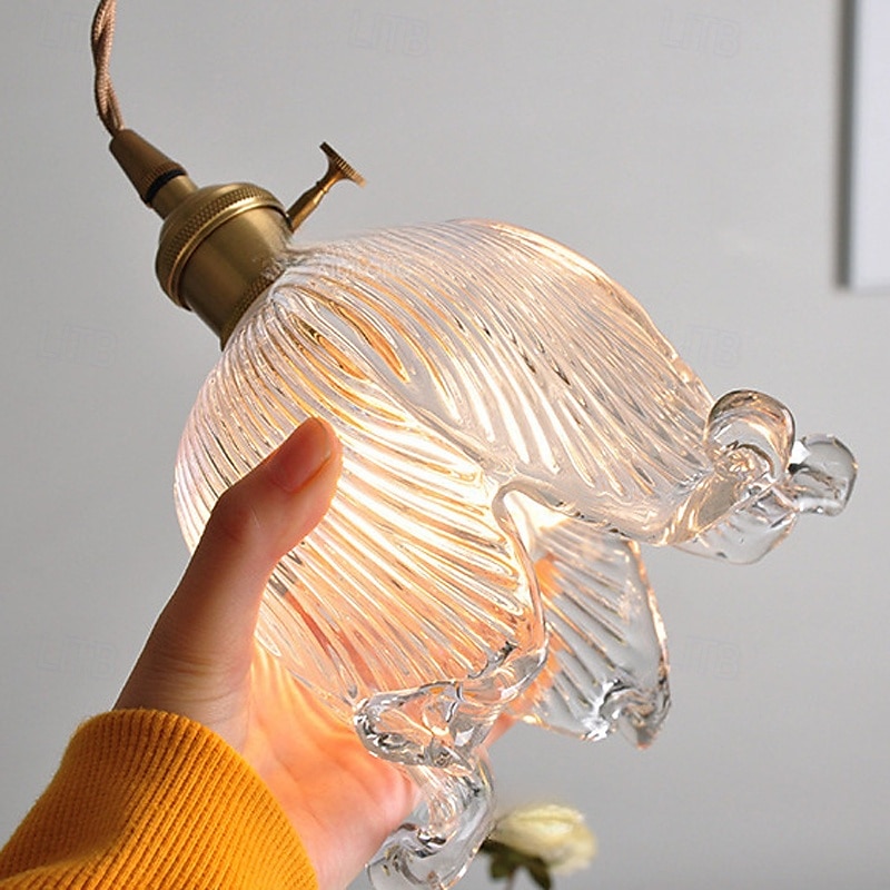 15 cm Design di Lanterna a Sospensione Forme Geometriche Lampada a sospensione Rame Vetro Stile Artistico Stile Vintage Stile Classico Ottone Vintage Ispirato alla Natura 110-120V 220-240V del 2025 a $101.99 –P3