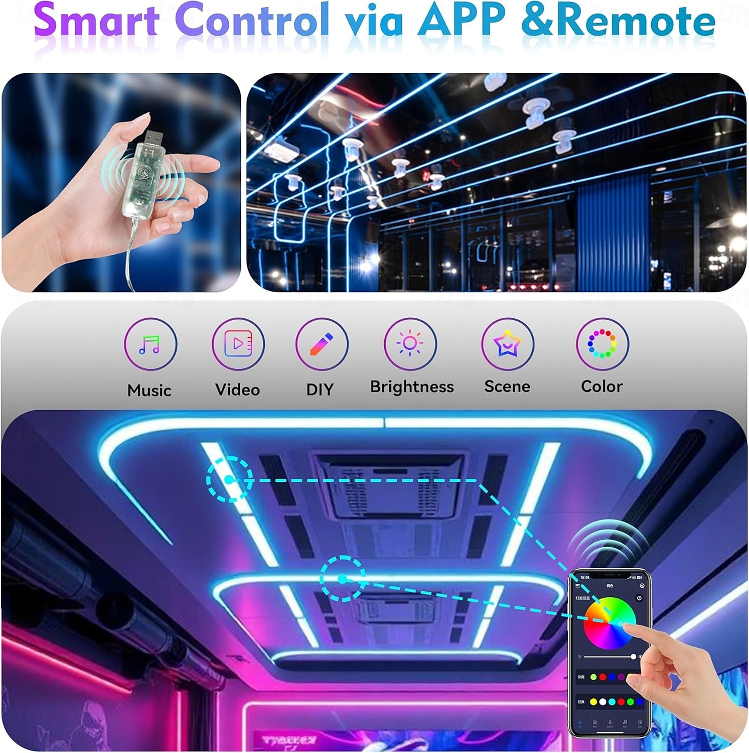 2M/3M/5M Neon LED Strip Lights 360 Luminous Waterproof Strip with Music Sync Remote & APP Control USB-Powered Flexible Lighting for Indoor/Outdoor Gaming Room Bedroom and Wall Decor 2025 - $25.99 –P1