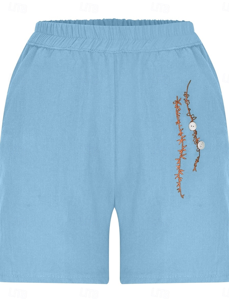 Dámské šortky Jednobarevné Chinos Módní Základní Krátké Střední pas Hladké Kapsa Elastický pas Pohodlí Venku Mikro-elastické Dovolená Ulice Casual Armádní zelená Černá Bílá Modrá Léto Regular Fit 2025 - $16.99 –P29