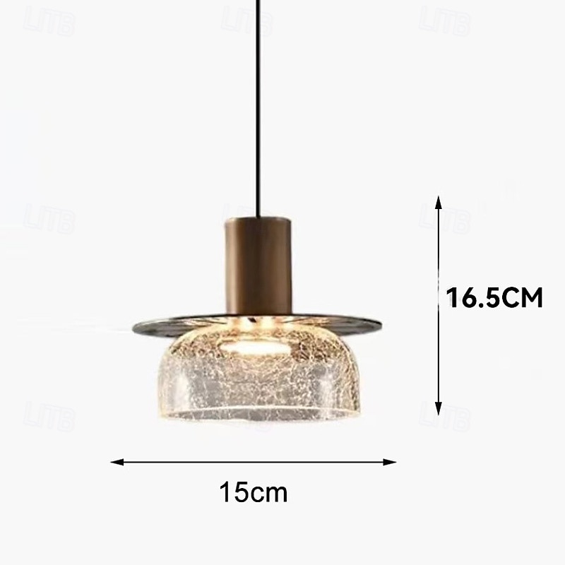 lampa wisząca led 12/15/22 cm 1-światło ciepła biel szkło galwanizowane wykończenia nowoczesny styl jadalnia sypialnia wisząca latarnia projekt 110-240 v 2025 - $109.99 –P6