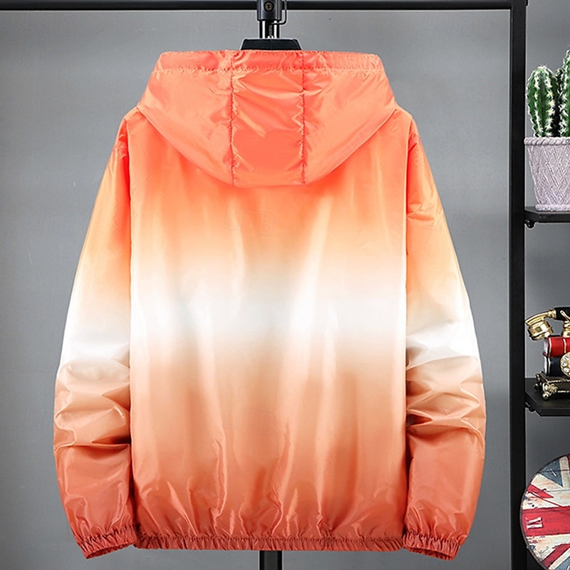 Herren Leichte Jacke Outdoorjacke Sommerjacke Urlaub Täglich Sonnenschutz Schnelltrocknend Tasche Sommer Frühling Schrittweise Mode Klassisch Mit Kapuze Regulär Gelb Rosa Blau Orange Jacken 2025 - $12.99 –P8