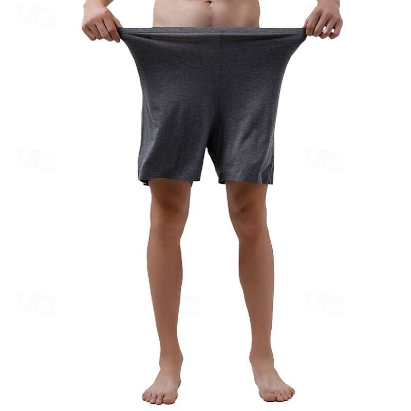 Herr Vardagsklädsel Pyjamasshorts Slät Mode Klassisk Ledigt Hem Dagligen Säng Bomull Komfort Andningsfunktion Mjuk Shorts Elastisk midja Sommar Svart Rodnande Rosa 2025 - $11.99 –P3