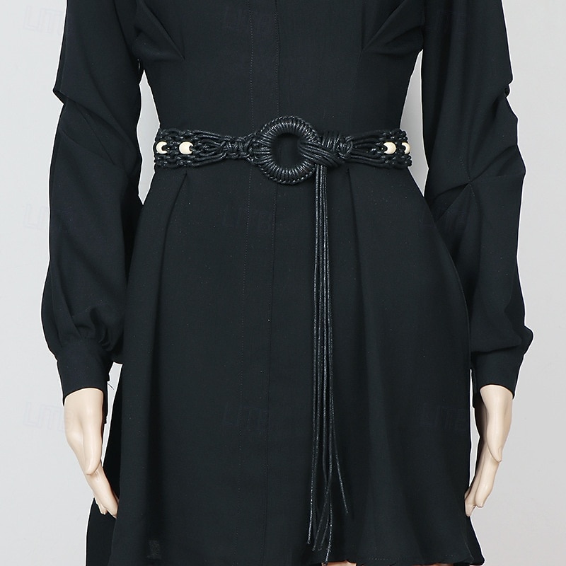 Damen Gürtel Polyester Schwarz Kamel Beige Taillengürtel Straße Täglich Einfarbig 2026 - $27.99 –P3