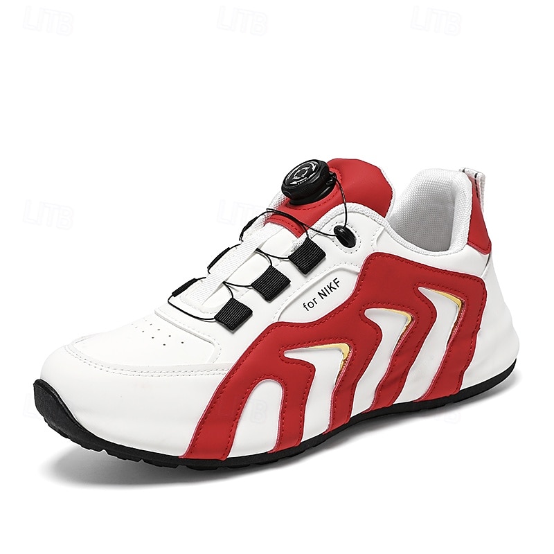 Zapatillas deportivas blancas y rojas para hombre con cierre boa: de alto rendimiento, elegantes, ideales para correr, gimnasio y ropa informal. 2026 - $42.99 –P3