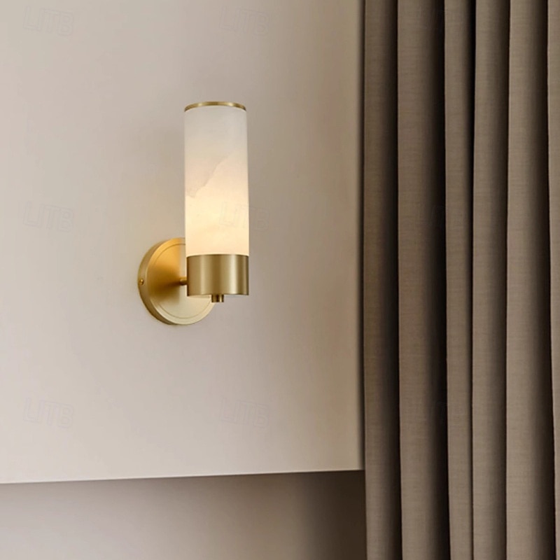 Moderne applique da parete per interni, camera da letto, sala da pranzo, applique in marmo color rame per camera da letto, 110-120 V, 220-240 V, 5 W del 2025 a $175.99 –P1