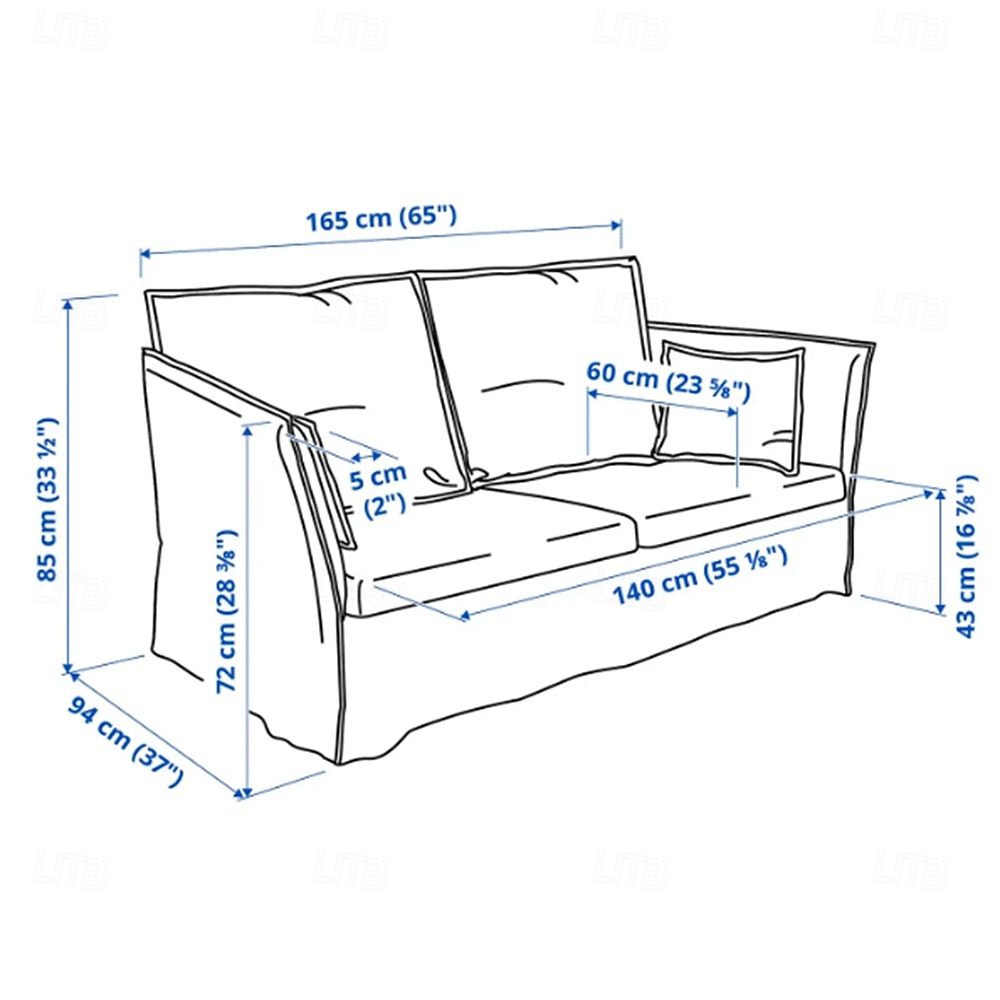 Sofa Cover Suitable For BACKSÄLEN Sofa Solid Color Quilted Slipcovers 2025 - $151.99 –P2
