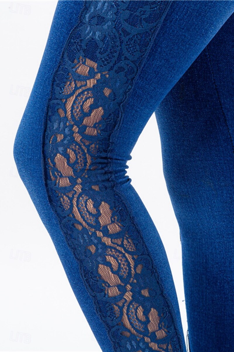 Women's Leggings Trousers 3D Print Chinos Vacation Vintage Streetwear Full Length High Waist Plain Printing Comfy Soft Comfortable Stretchy Outdoor Street Daily Blue Summer Skinny 2025 - $13.99 –P10