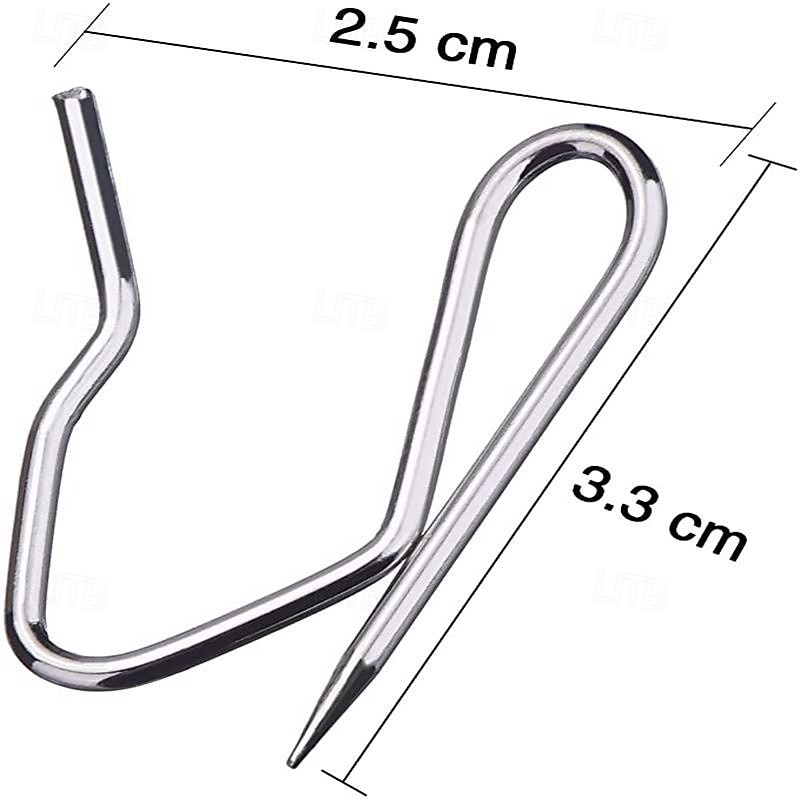 58 Pack Metal Curtain Hooks Pin-On Drapery Hooks 1.2 by 1 Inch for Window,Door,Shower Curtain 2025 - $12.49 –P1