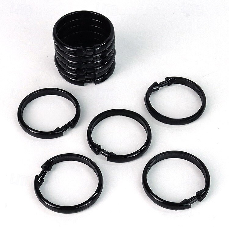 Clear Premium Plastic Shower Rings Provide Effortless Gliding on Standard Shower Rods Set of 12, Easy Snap Closure, BPA-Free Plastic 2025 - $7.99 –P4