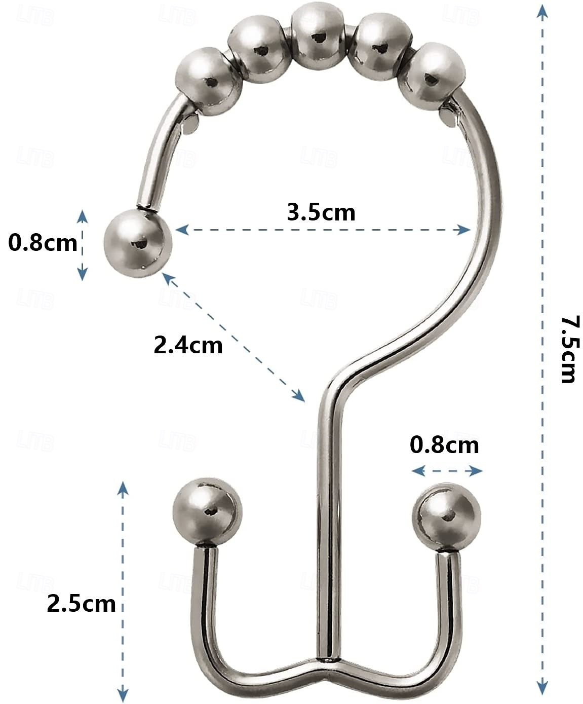 Shower Curtain Hooks, 12 Pcs Shower Curtain Rings, Durable Rust Proof Black Shower Curtain Hooks, Shower Rings for Curtain, Double Glide Shower Curtain Hooks for Shower Curtain Rods 2025 - $12.49 –P3