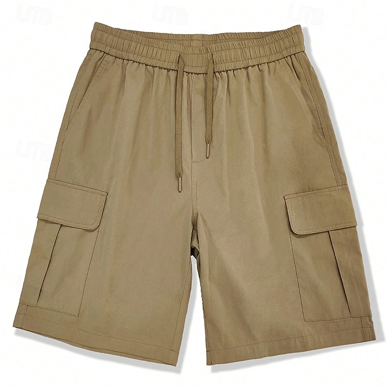 Herre Cargoshorts Outdoor Shorts Joggeshorts Casual shorts Shorts til turbruk Elastisk midje Multi lomme عادي Fukttransport Anvendelig Knelengde utendørs Avslappet Daglig Ferie Mote Svart Lysegrønn 2025 - $25.99 –P6