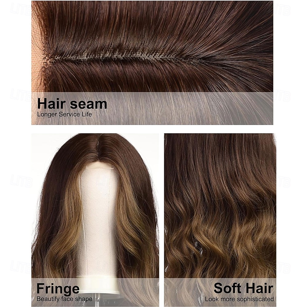 Long Wavy Brown Wigs for Women Heat Resistant Wig with Middle Parting for Daily 2026 - $27.99 –P6