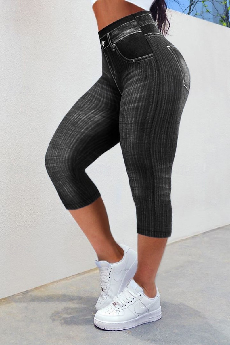 Dámské legíny capri kalhoty 3D tisk chinos městská móda příležitostné do délky lýtek vysoký pas grafický tisk pohodlné měkké komfortní elastické venkovní ulice černé červené modré letní úzké 2025 - $13.99 –P4