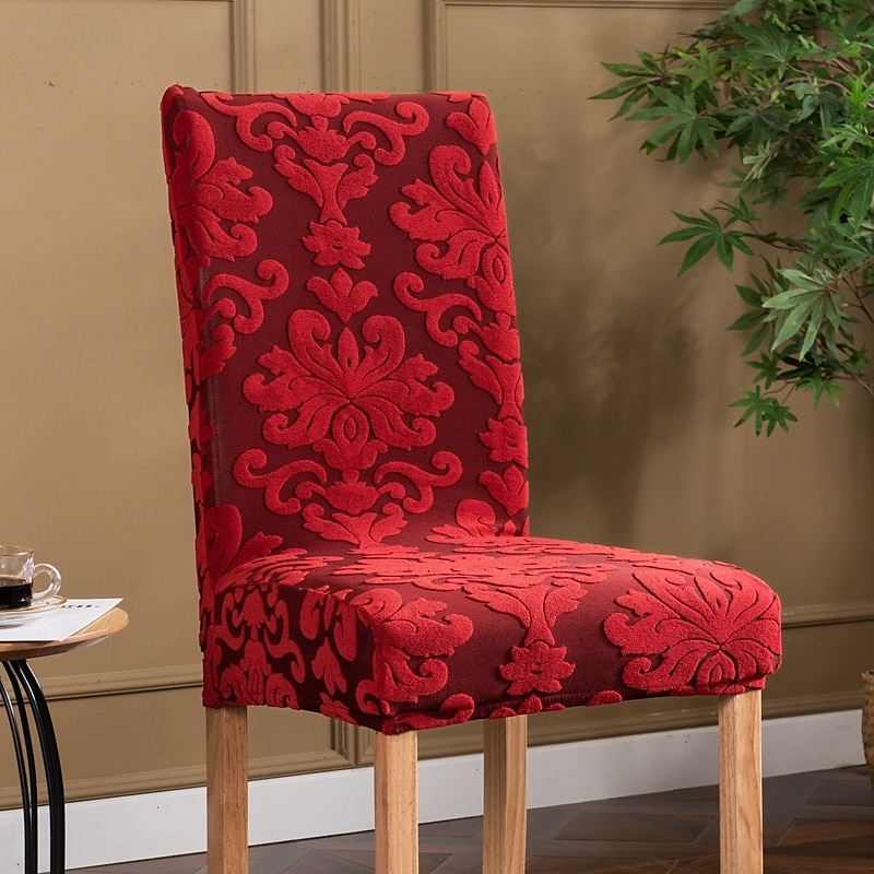 Funda para silla de comedor para el hogar, de tela polar, elástica, para el asiento 2025 - $13.99 –P4