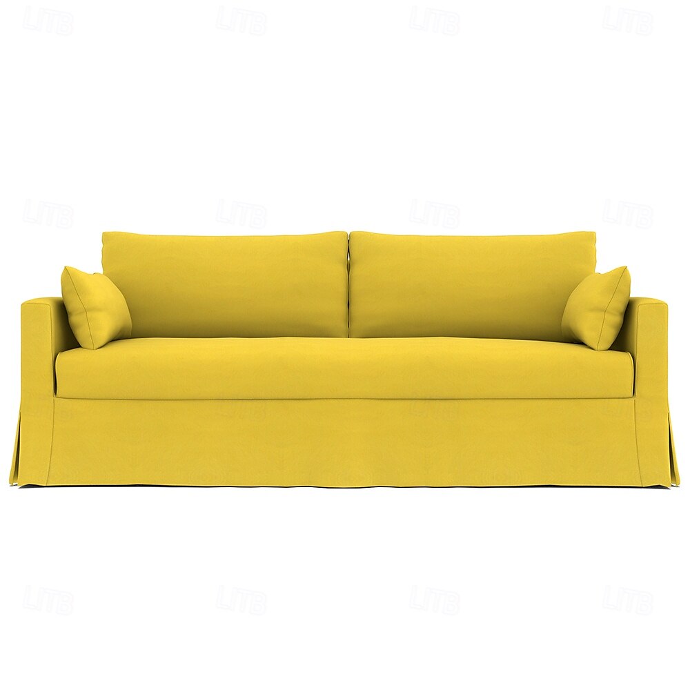 غطاء أريكة مناسب لأريكة هيلتارب، أغطية مخملية مبطنة بلون واحد 2025 - $241.69 –P6