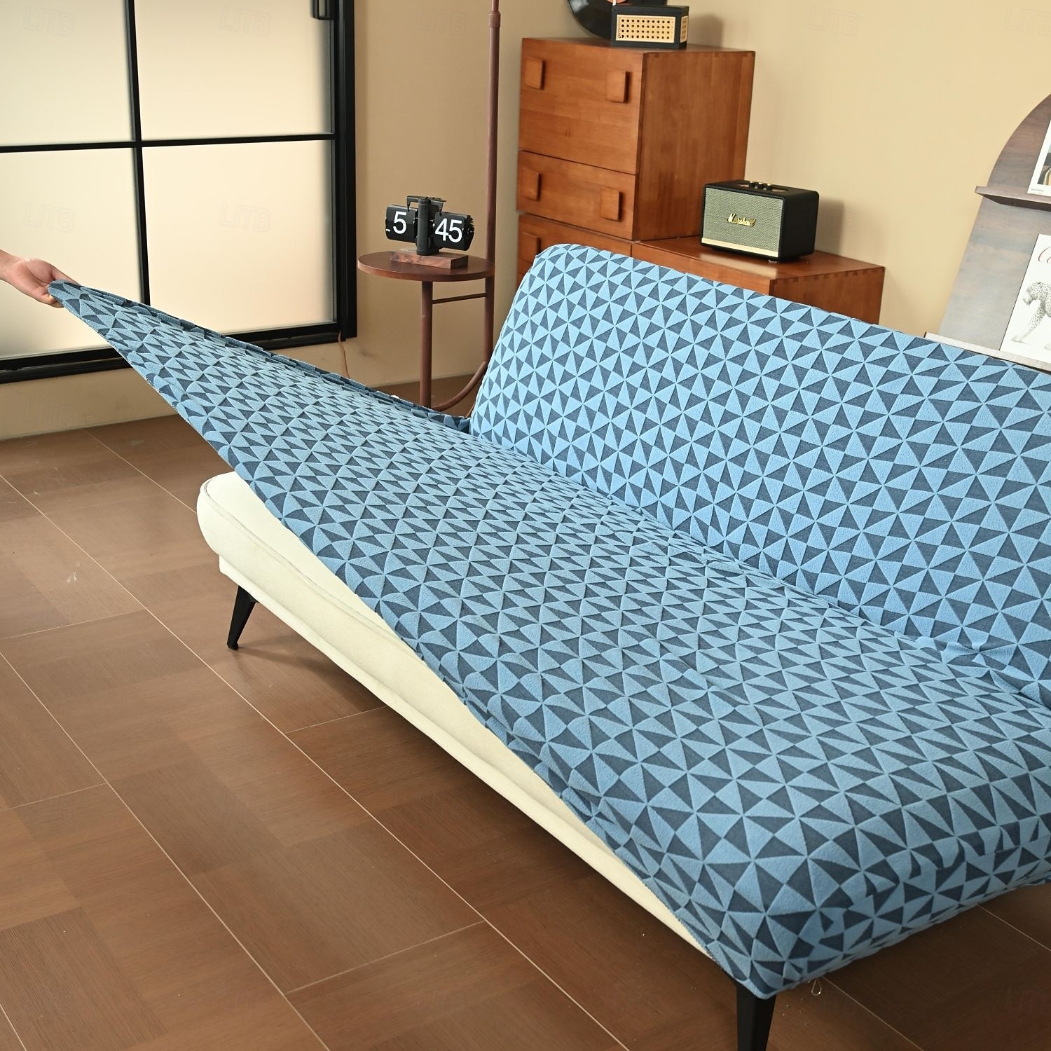 huse de canapea, husă futon pentru canapea extensibilă fără brațe, husă elastică pentru canapea extensibilă fără brațe, model jacquard din spandex, caracteristică elastică pentru canapea extensibilă pliabilă 2025 - $19.99 –P14