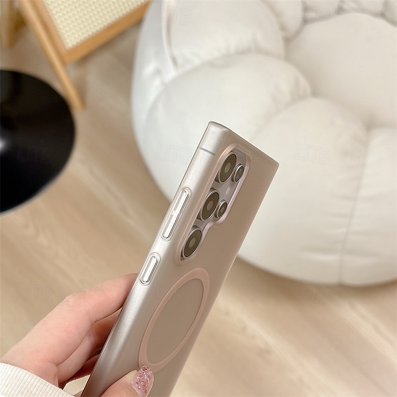 2025年 電話 ケース 用途 サムスンのギャラクシー S25 S25エッジ S24 Ultra Plus S23 磁気吸着ケース 磁石バックル ワイヤレス充電をサポート マットフロスト PC  コレクション – $8.99 –P6