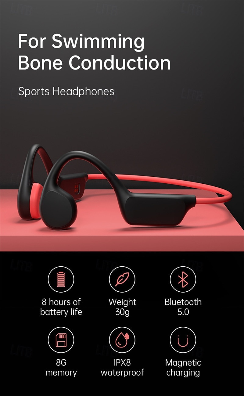 X7 Bone Conduction Bluetooth Headphones for Swimming – Wireless Sports Headset with 32G Memory, IPX8 Waterproof, Open-Ear Design, Magnetic Charging, 300H Standby Time 2025 - $56.99 –P1