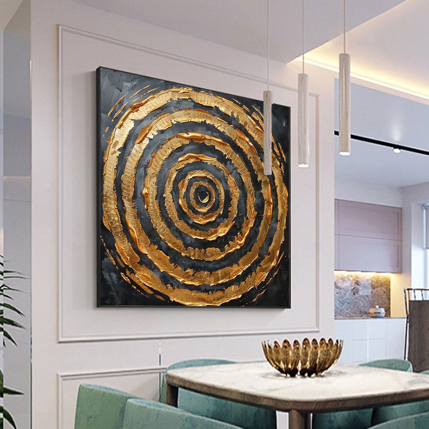 Handmade Original Circle Oil Painting On Canvas Abstract Minimalist Wall Art for Home Decor With Stretched Frame Without Inner Frame Painting 2025 - $141.99 –P5
