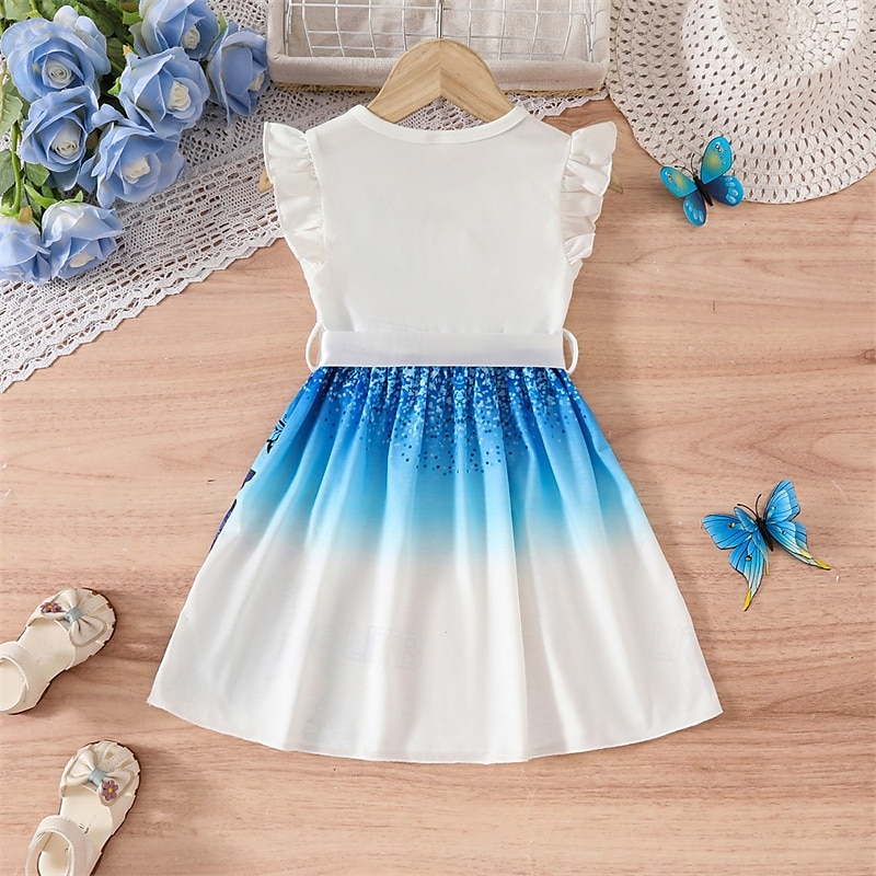 Bambini Ragazze Abito Vestito floreale Farfalla Senza Maniche All'aperto Casuale Nodo da legare Moda Adorabile Poliestere Lunghezza al ginocchio Vestito Casual Abito a trapezio Estate Primavera Dai 4 del 2025 a $17.49 –P2