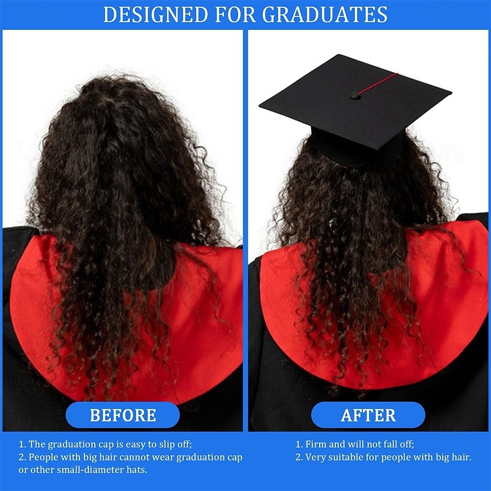 Graduation Cap Headband Insert Grad Caps Headband Insert Adjustable Secures Cap and Keeps Hairstyle Upgraded Interior Design Simple and Practical Anti Fall Hairband for Graduation 1 Pack 2025 - $5.49 –P2