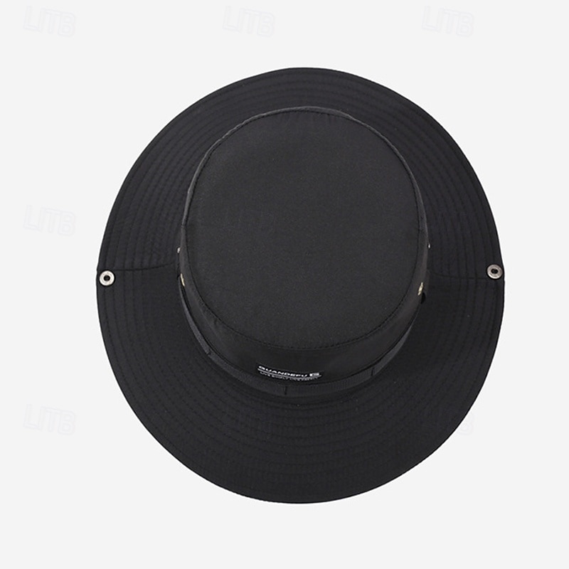Męskie Kapelusz bucket Kapelusz Czarny Khaki Poliester Ściągana na sznurek Moda Codzienny Ulica Codzienny Równina Filtr przeciwsłoneczny Oddychający 2025 - $6.99 –P10
