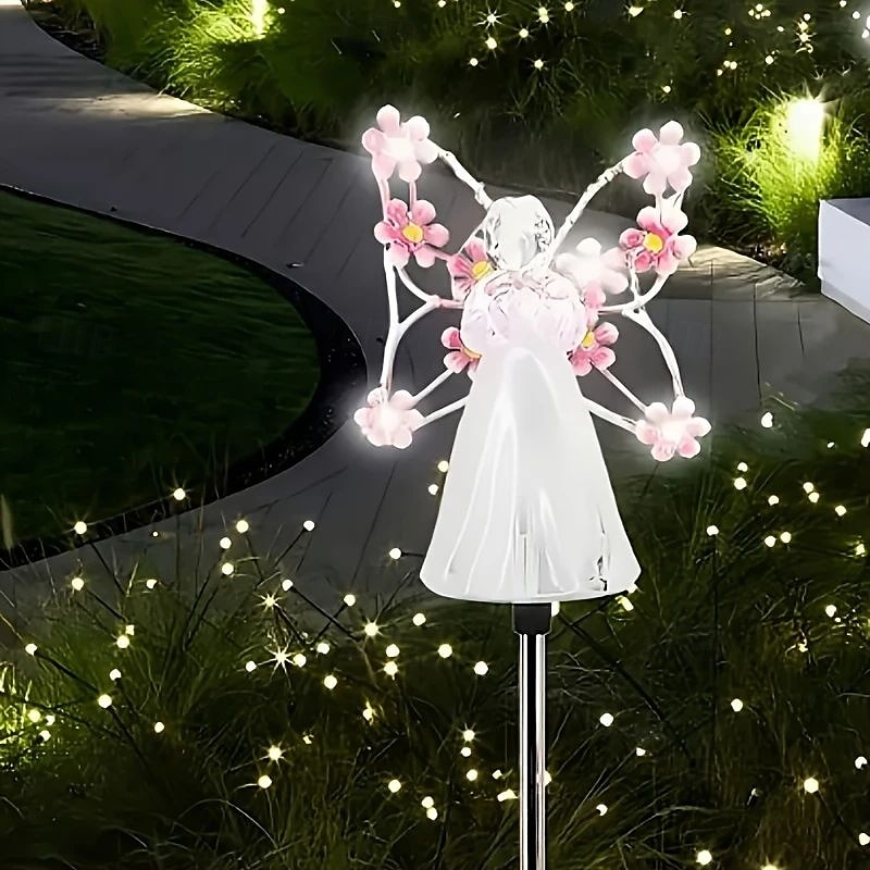 1/2 Pcs Solar Angel Lights Garden Pile Light LED Angel Solar Landscape Lawn Light for Cemetery Grave Memorial Gift Christmas Lawn Yard Walkway Landscape Decoration 2025 - $21.99 –P11