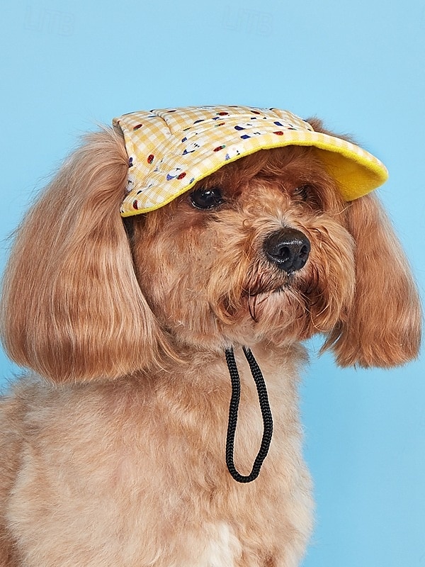 Gorra de béisbol para perro, visera playera de verano para perro y gato con agujeros para las orejas, tocado ajustable para cachorros 2025 - $15.49 –P2