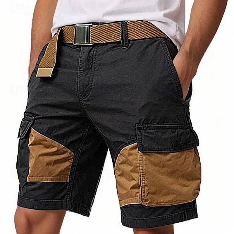 Pánské Taktické šortky Šortky s kapsami Outdoorové šortky Bermudské kraťasy Běžecké šortky Elastický pas Multi kapsa Straight-Leg Barevné bloky Odvod vlhkosti Nositelný Délka kolen Ležérní Denn 2025 - $27.99 –P2