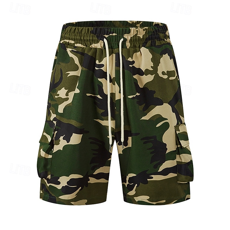 Per uomo Pantaloncini cargo Shorts Pantaloncini Estivi Coulisse Elastico in vita Multi-tasche Mimetico Comodità Indossabile Lunghezza al ginocchio All'aperto Sport Quotidiano Moda Casual Verde del 2025 a $18.99 –P6