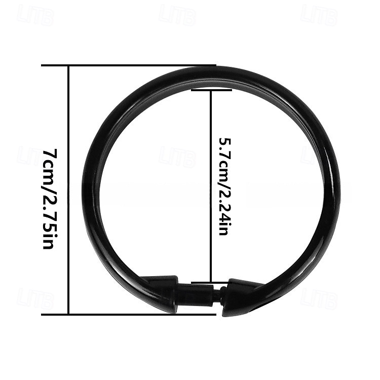 Clear Premium Plastic Shower Rings Provide Effortless Gliding on Standard Shower Rods Set of 12, Easy Snap Closure, BPA-Free Plastic 2025 - $7.99 –P1