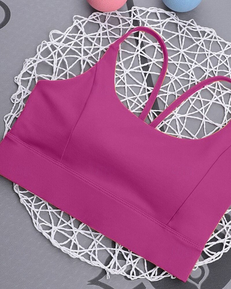 Femmes Couleur Unie Soutien-gorge de tennis Sans manches Dos nu Résistant aux Chocs Évacuation de l'Humidité Respirant Tennis Le golf Jogging Col en U Dos à Lanières Noir Blanche Jaune Vêtements de de 2025 ? $23.99 –P14