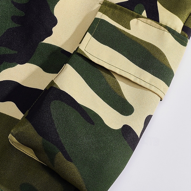 Per uomo Pantaloncini cargo Shorts Pantaloncini Estivi Coulisse Elastico in vita Multi-tasche Mimetico Comodità Indossabile Lunghezza al ginocchio All'aperto Sport Quotidiano Moda Casual Verde del 2025 a $18.99 –P11