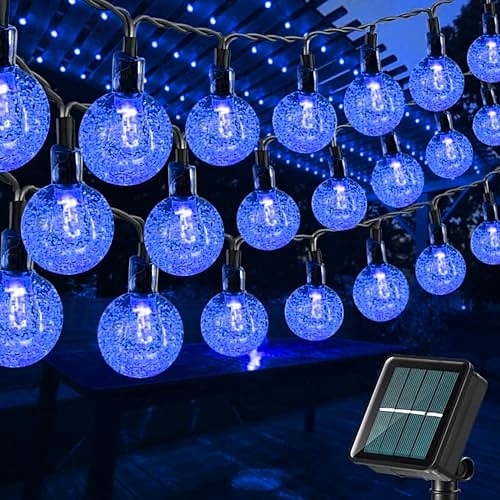 2025年 1個 屋外用ソーラーストリングライト 防水 バブルボールライト 12m-100個 LEDビーズ 中庭 庭 芝生 テラス バルコニー ヴィラ ハロウィン クリスマス フェスティバル ウェディングデコレーション ライトストリング 8つの機能  コレクション – $15.99 –P9
