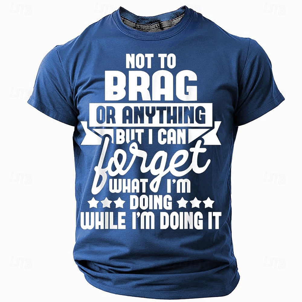 Herren Lustiger Slang T Shirt Kurzarm T-Shirt 3D-Druck Rundhalsausschnitt Hemd Mode Täglich Basic Straße Lässig Täglich Schwarz Rote Blau Sommer Frühling Bekleidung S M L XL XXL XXXL 2025 - $17.99 –P1