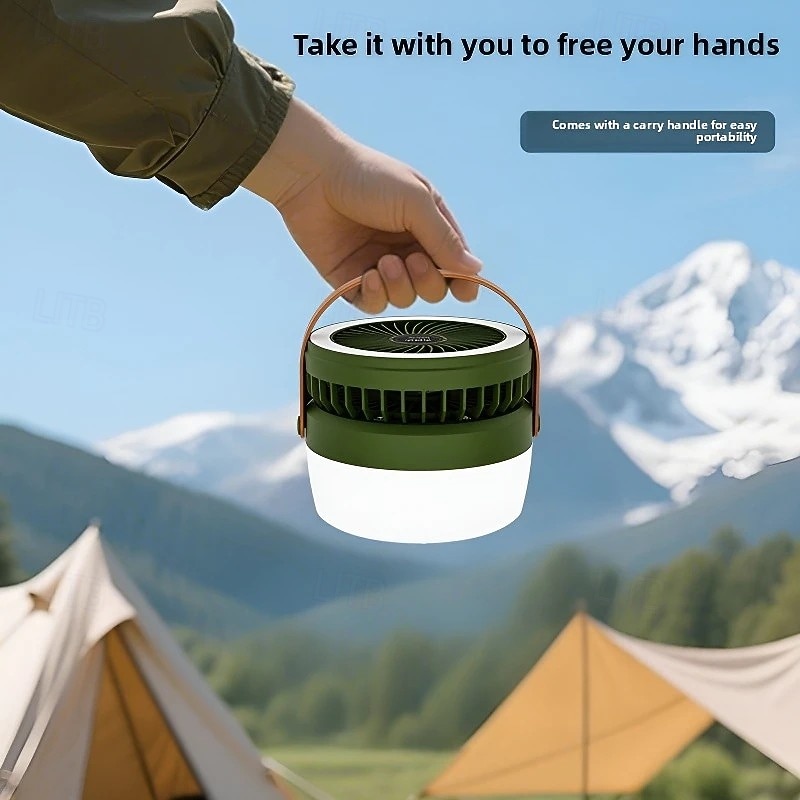 1 Pc Outdoor Solar Camping Light Folding Fan Light Camping Tent Lighting Brightness Wind Speed Adjustable Type-C Powered Portable Lantern 2026 - $26.99 –P1