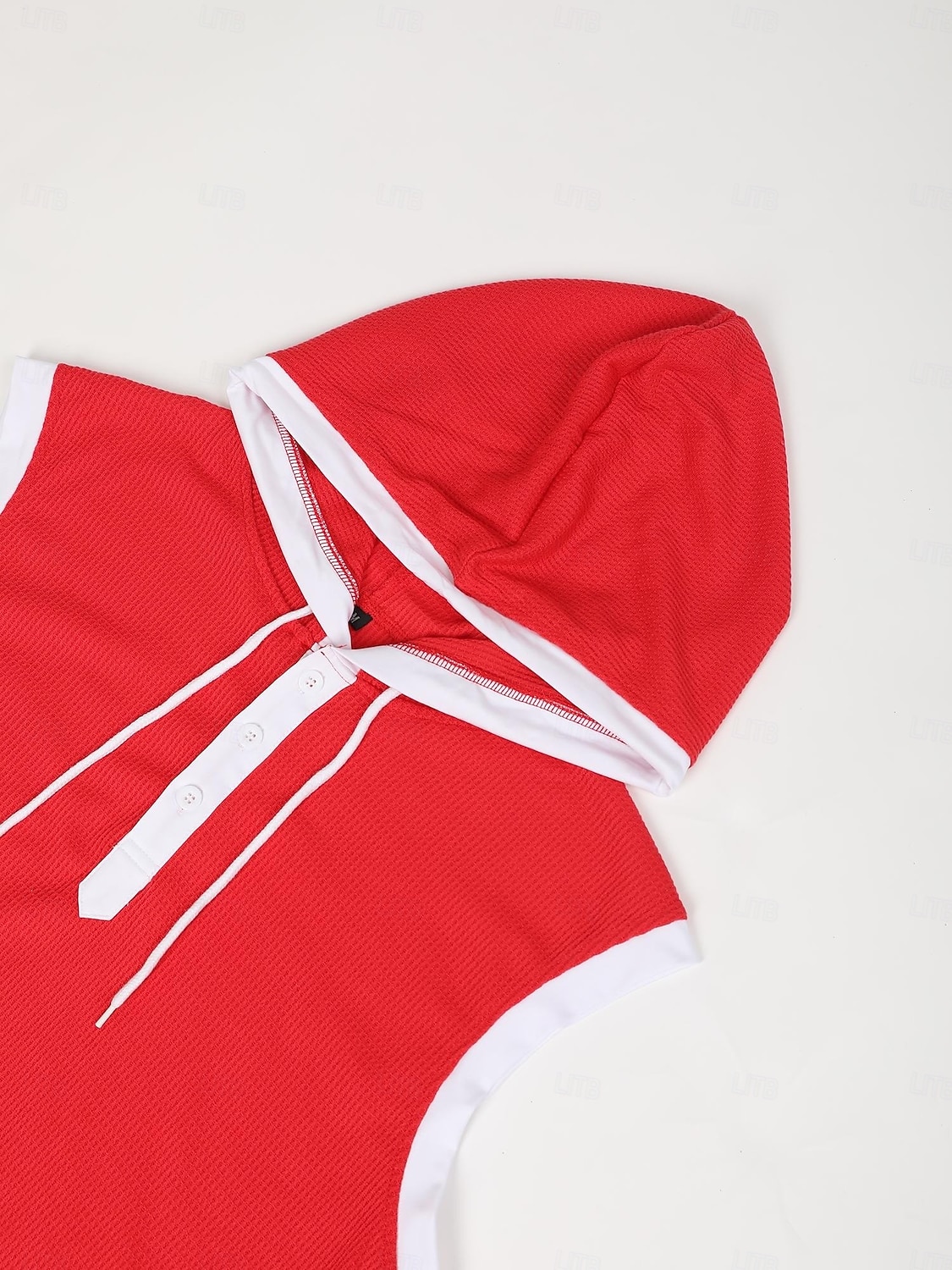 Voor heren Wafel Tanktop Hesje Mouwloos shirt Mouwloos Capuchon Zomer Effen Modieus Sportief Klassiek Capuchon Casual Sportschool Straat Rood Top T-shirt voor mannen 2026 - $16.49 –P6