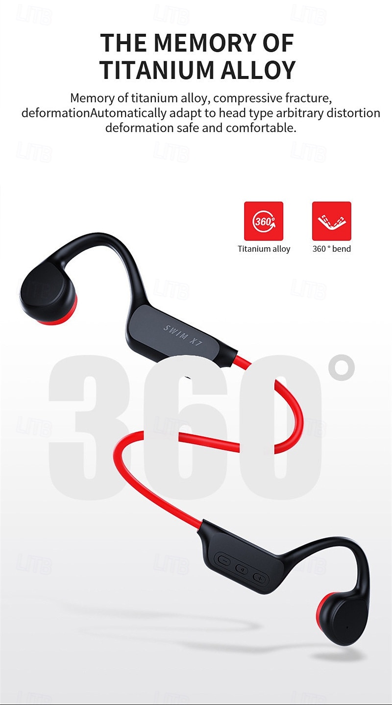 X7 Bone Conduction Bluetooth Headphones for Swimming – Wireless Sports Headset with 32G Memory, IPX8 Waterproof, Open-Ear Design, Magnetic Charging, 300H Standby Time 2025 - $56.99 –P4