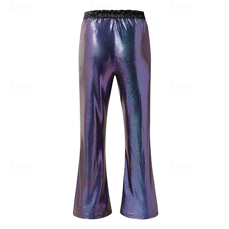 Per uomo Pantaloni da discoteca Pantaloni Pantaloni casual Paillettes Tasca Elastico in vita Semplice Comodità Feste Palcoscenico Luci da discoteca Vintage Glitter Argento Rosso Micro-elastico del 2025 a $31.99 –P10