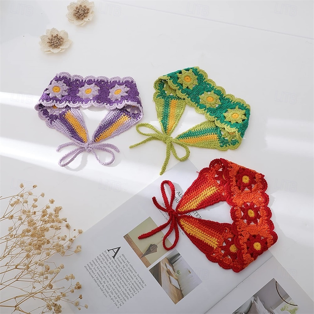Bandane per capelli hippie, fasce per capelli da donna, fasce boho, fasce per capelli in maglia, fascia floreale per ragazze del 2025 a $11.49 –P3