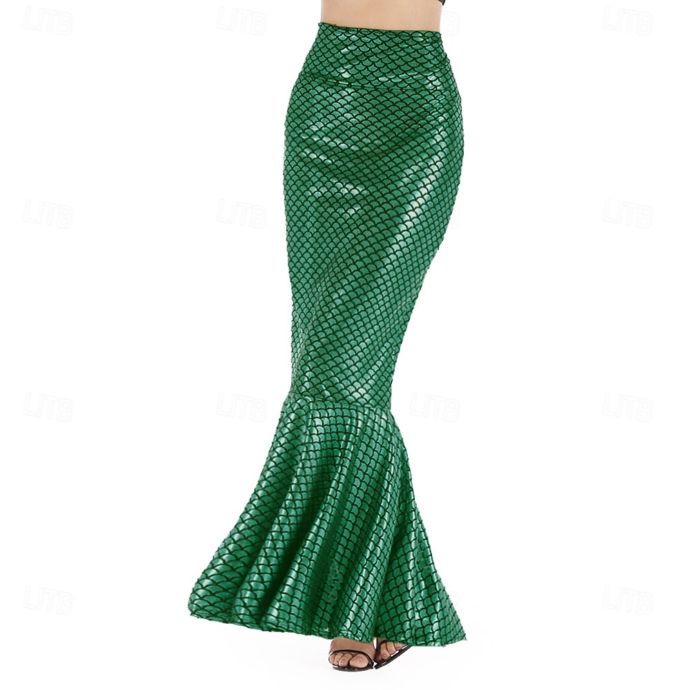Regina Sirena Gonna Gonna a sirena Coda da sirena Sexy Drag & Glam Vernice in lattice lucido Metallico Per donna Adulti Festival Musicale Parata dell'Orgoglio Mese dell'orgoglio Halloween Carnevale del 2025 a $38.99 –P5