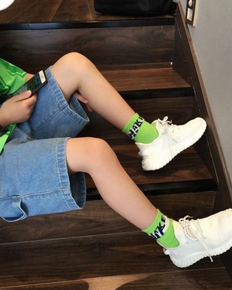 Kids Boys Shorts Solid Color Breathable Soft Comfort Shorts School Cool Basic Black Blue Mid Waist 2026 - $16.49 –P7